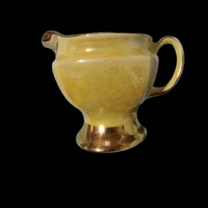 VINTAGE 1940’s ACME Hand Painted CRAFTWARE 22KT GOLD TRIM  "Creamer"